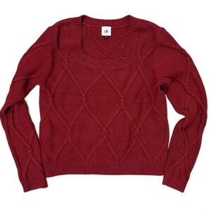 CAbi Red Diamond Knit Sweater